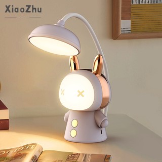 xiaozhubangchu Hoạt Hình Đèn LED Để Bàn Gấp Sạc Bảo Vệ Mắt Đèn Bàn Học Sinh Trẻ Em Đèn Bàn Đèn Ngủ Đèn Ngủ