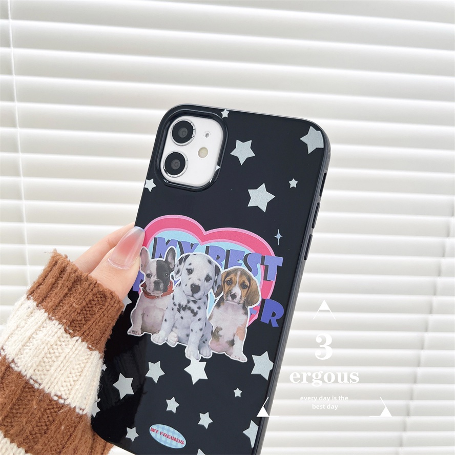 Ốp Điện Thoại TPU Mềm Màu Kẹo Hình Cún Cưng Cho IPhone 14 13 12 11 Pro Max SE2020 X XR Xs Max 7 8 6 6s Plus