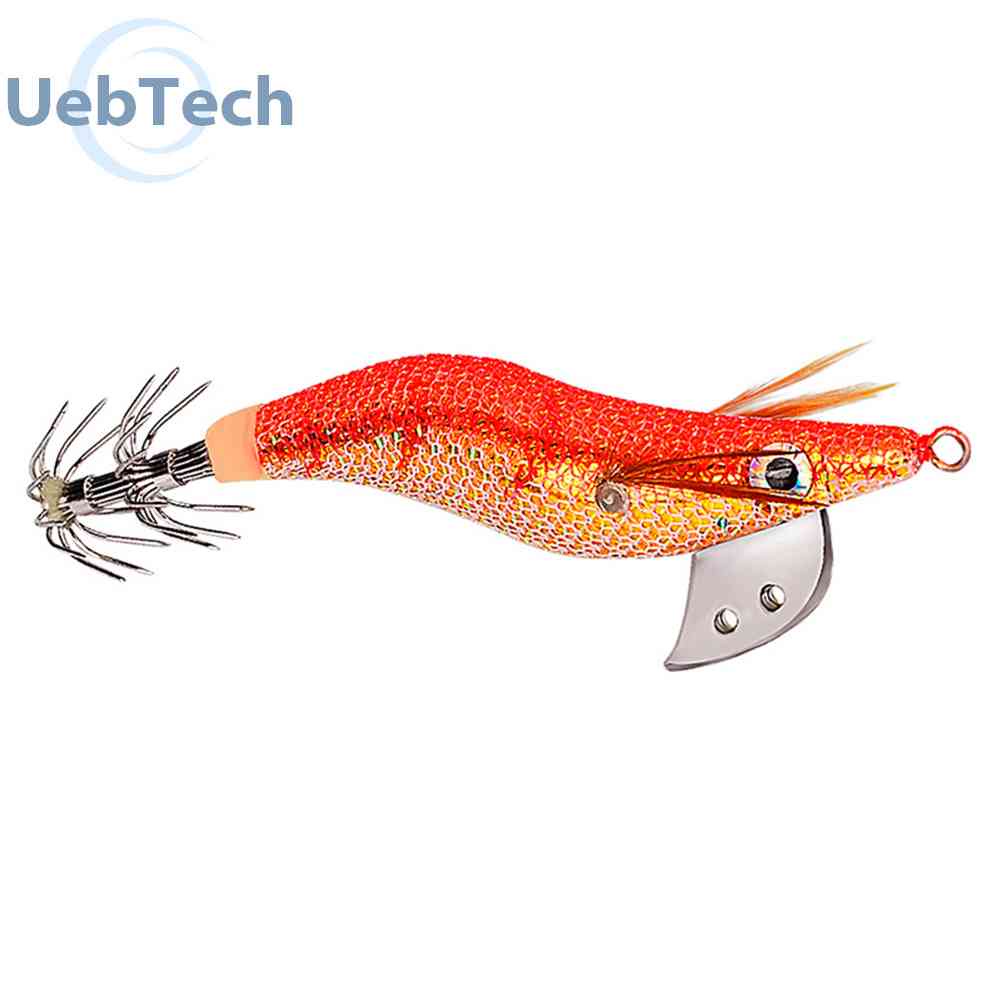 Mồi Câu Cá Giả Hình Bạch Tuộc Bằng Gỗ Kèm Lưỡi Câu