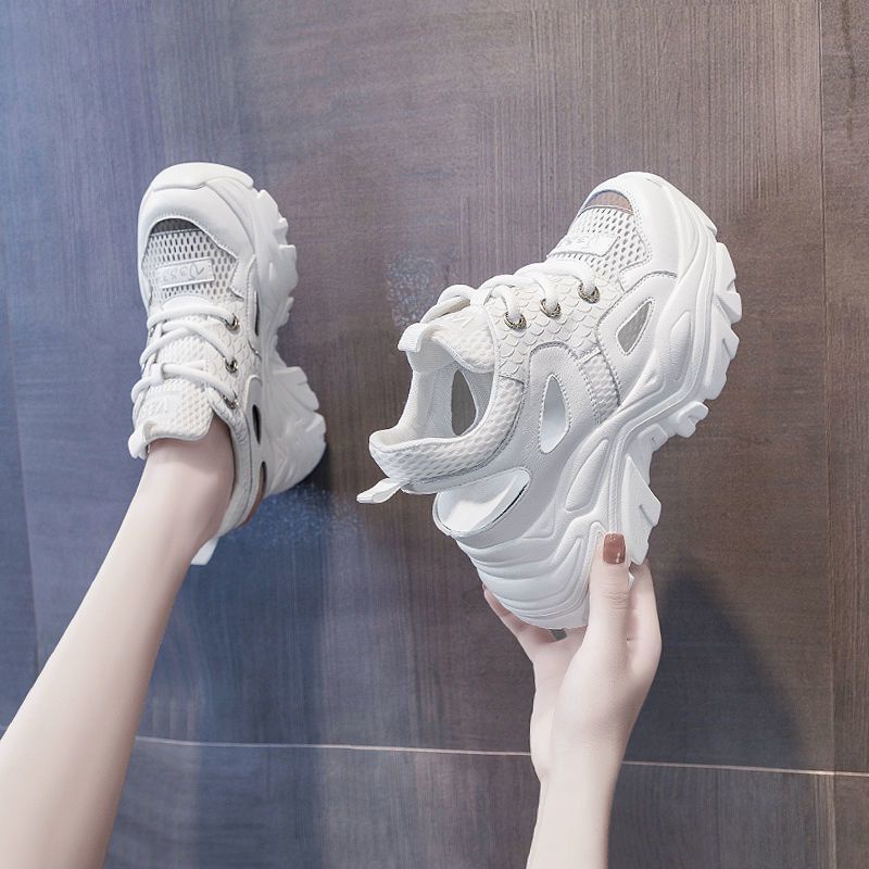 Giày Sandal Đế Dày Phối Lưới Thoáng Khí Thời Trang Mùa Hè 2023