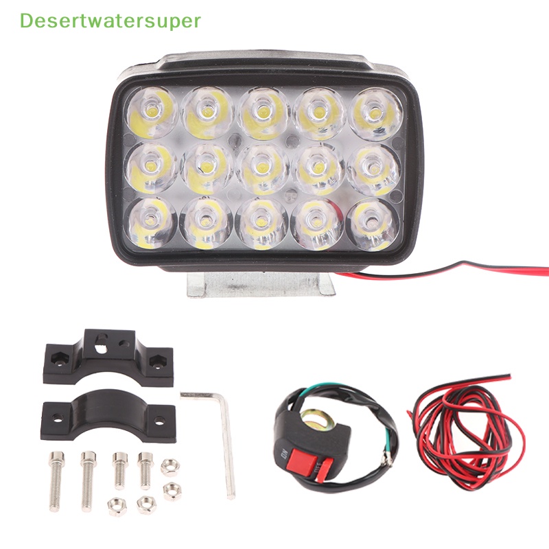 Đèn Pha 15 LED 12V Siêu Sáng Cho Xe Motos ATV Scooter