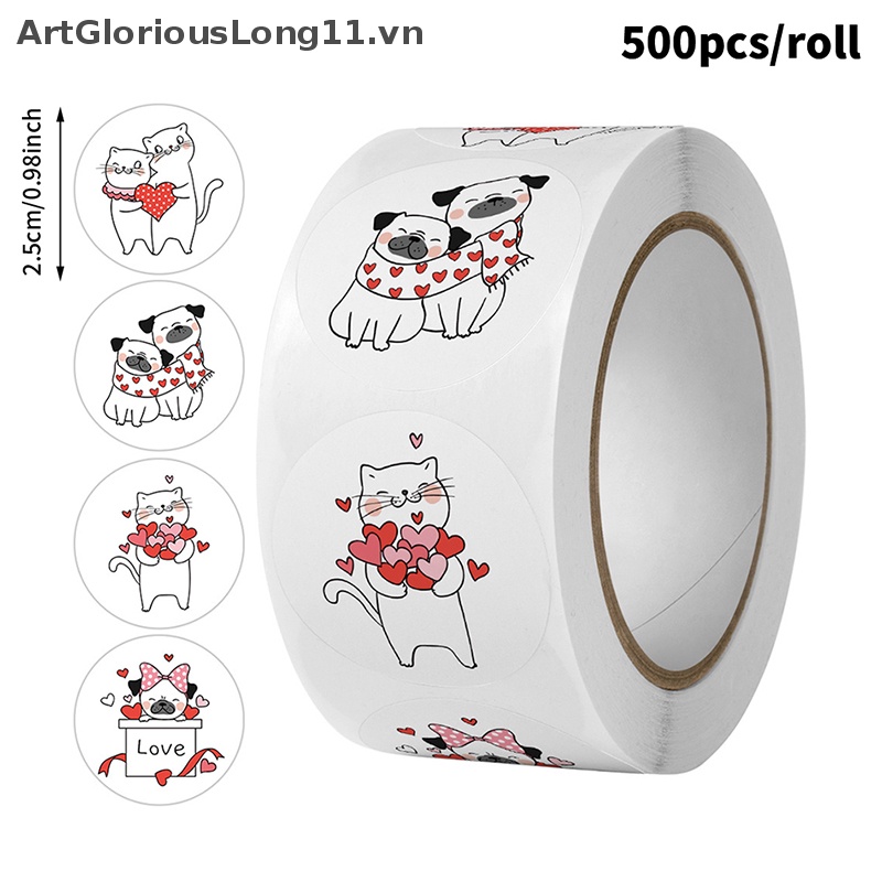 Cuộn 500 Miếng Dán Trang Trí Sổ Tay In Chữ Thank You for Your Purchase