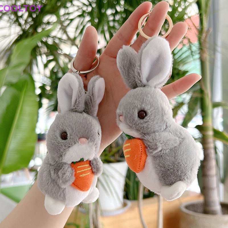 Móc Khóa Hình Thỏ Nhồi Bông Dễ Thương Sáng Tạo