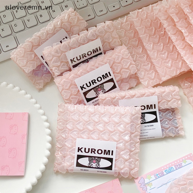 Uloveremn Set 10 Túi Bong Bóng Hình Trái Tim Kawaii Có Đệm Đóng Gói Hàng Cho Doanh Nhân