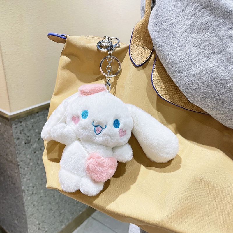 SANRIO Móc Khóa Hình Cinnamoroll Hoạt Hình Nhồi Bông Đáng Yêu