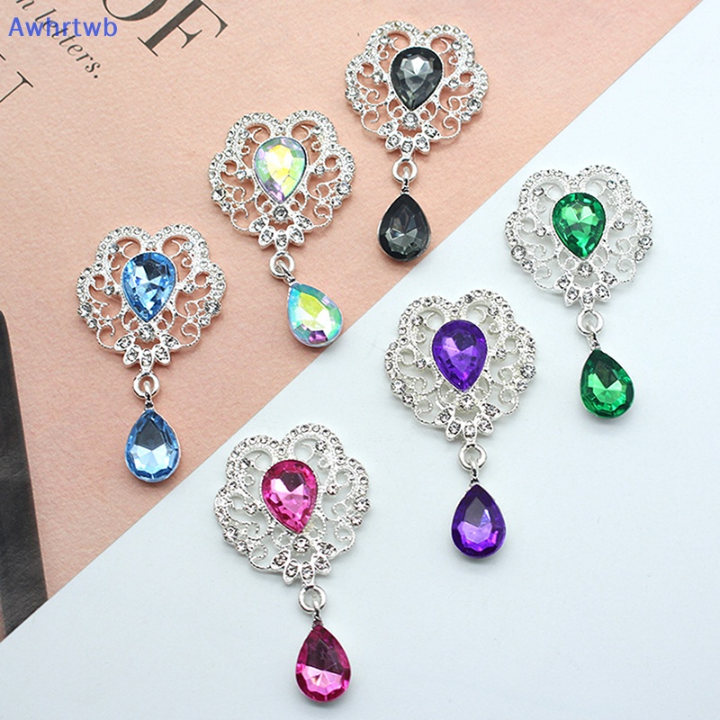 Phụ Kiện Trang Trí Tóc Hình Giọt Nước Bằng Hợp Kim Đính Đá DIY Mới