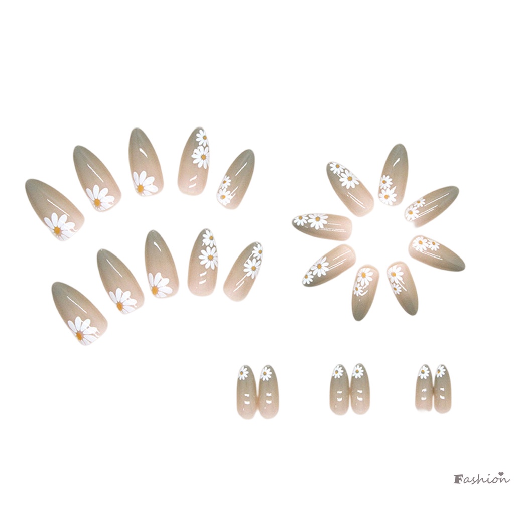 Móng Tay Giả Màu Xanh Lá Gradient Không Độc Hại Chống Trầy Xước