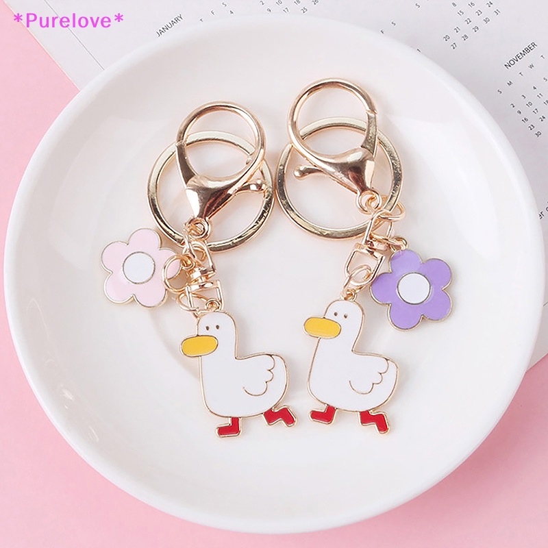 Móc Khóa Hình Chú Vịt Hoạt Hình Xinh Xắn Mới