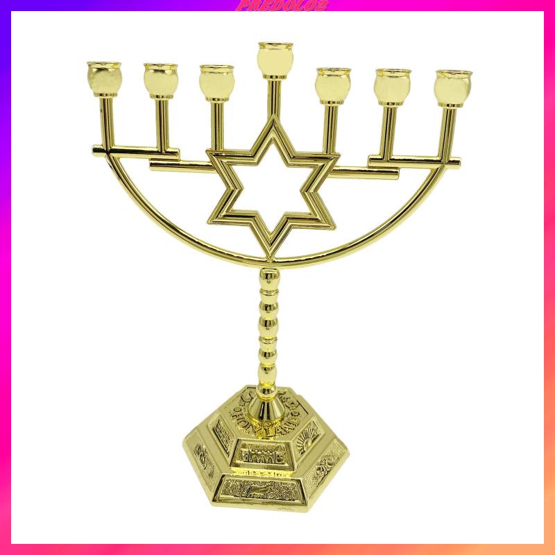 Set 2 Giá Đỡ Đèn Cầy 7 Đầu Hanukkah Menorah Để Bàn Trang Trí Tiệc Cưới