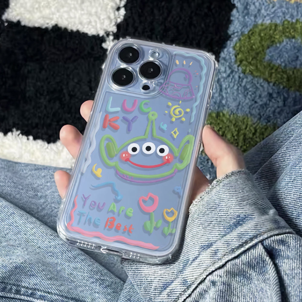 ✅Ốp Điện Thoại Mềm Họa Tiết Graffiti Ba Mắt Đơn Giản Chống Va Đập Dành Cho Iphone 1213 6In Plus 11 14 Pro Max