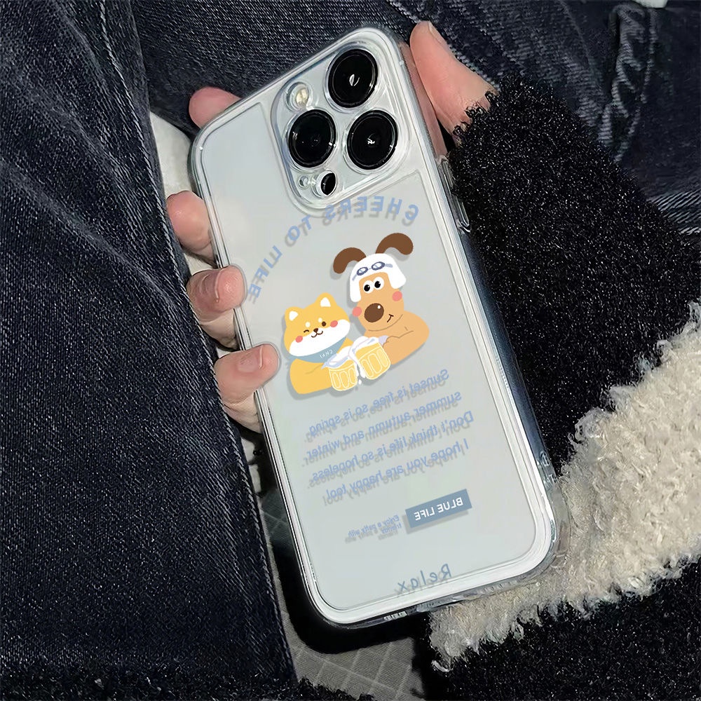 ✅Ốp Điện Thoại Mềm Chống Sốc Hình Cún / Mèo Cho Iphone 1311iphone12plus 14pro 78 max 6In 2BCE