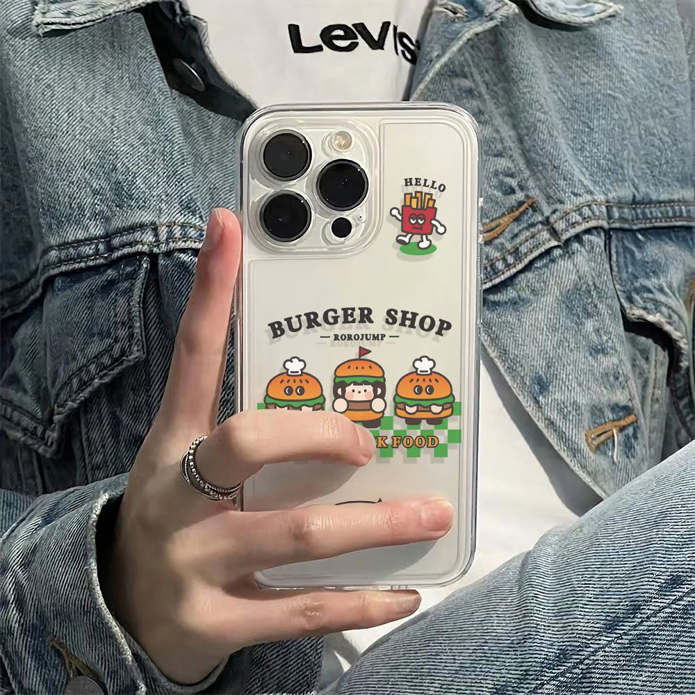 ✅Ốp Điện Thoại Dẻo Họa Tiết Hoạt Hình Burger 1311 Dễ Thương Chống Sốc Cho iPhone12plus14promax6ins 78