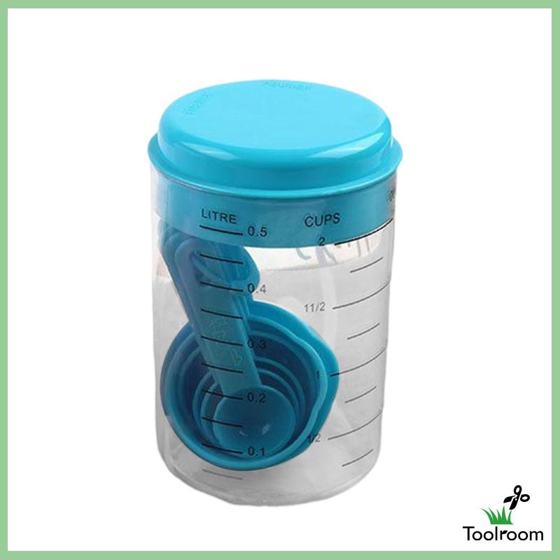 Bộ 7 Cốc Đo Lường Kèm Muỗng Đo Lường Sử Dụng Cho Trà Sữa Bột