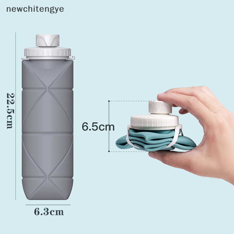 Bình Nước Thể Thao Bằng silicone Có Ống Hút Gấp Gọn Tiện Dụng