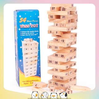 Trò chơi rút gỗ 54 thanh kèm xúc xắc cho bé chơi giải trí