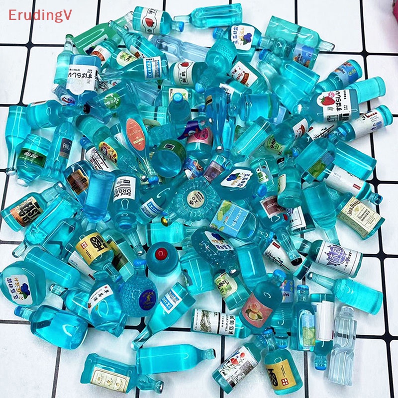 Set 10 Chai Đựng Kem / Đồ Uống Ba Chiều Màu Xanh Dương Trong Suốt DIY