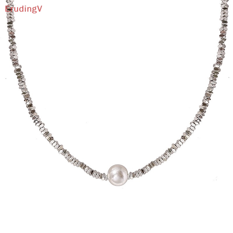 Vòng Cổ Choker Màu Bạc Đính Ngọc Trai Lấp Lánh Thời Trang Cho Nữ