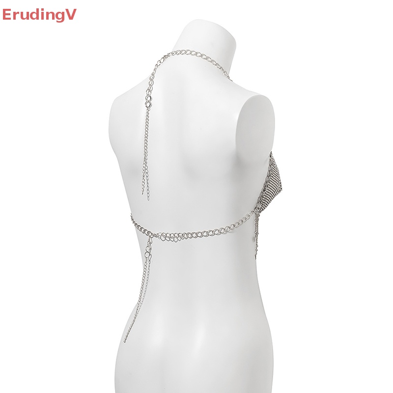 [ErudingV] Áo Crop Top Dây Tua Rua Đính Đá Lấp Lánh Trang Trí Lưng Trần Gợi Cảm Đi Tiệc Tùng Lễ Hội Cho Nữ [Mới]