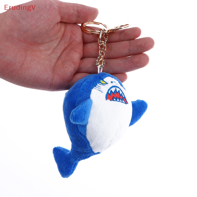 [ErudingV] Móc Khóa Hình Cá Mập Nhồi Bông Mềm Mại Sáng Tạo