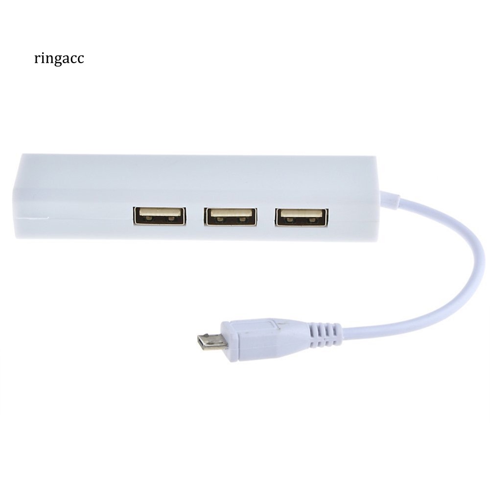 Bộ Chia 3 CổNg Micro USB 2.0 Sang RJ45 Cho MáY TíNh BảNg Android