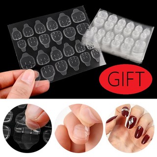 Bộ 24 Móng Tay Giả Màu Gradient Phong Cách Pháp