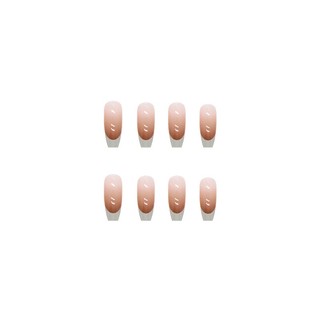 Bộ 24 Móng Tay Giả Màu Gradient Phong Cách Pháp