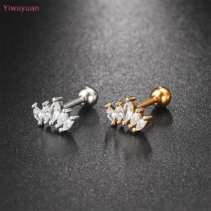 1 Khuyên Tai Xoắn Ốc Đính Đá Zircon Mới