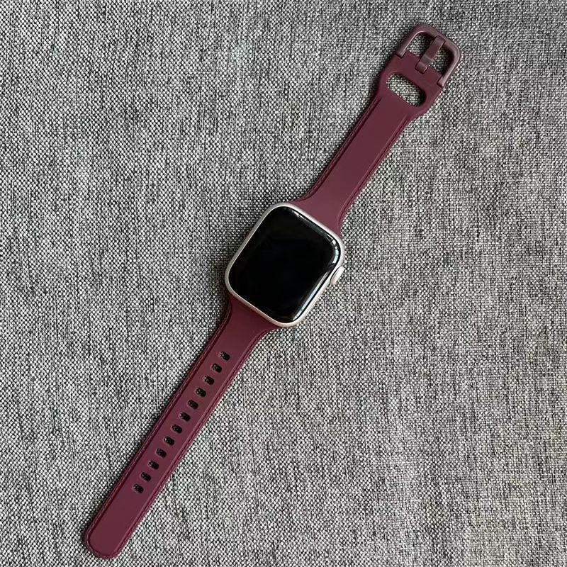 Dây Đeo Silicone Cho Đồng Hồ Thông Minh 44mm 40mm 45mm 41mm Ultra 49mm 42mm 38mm 45mm 7 8 se 3 4 5 6