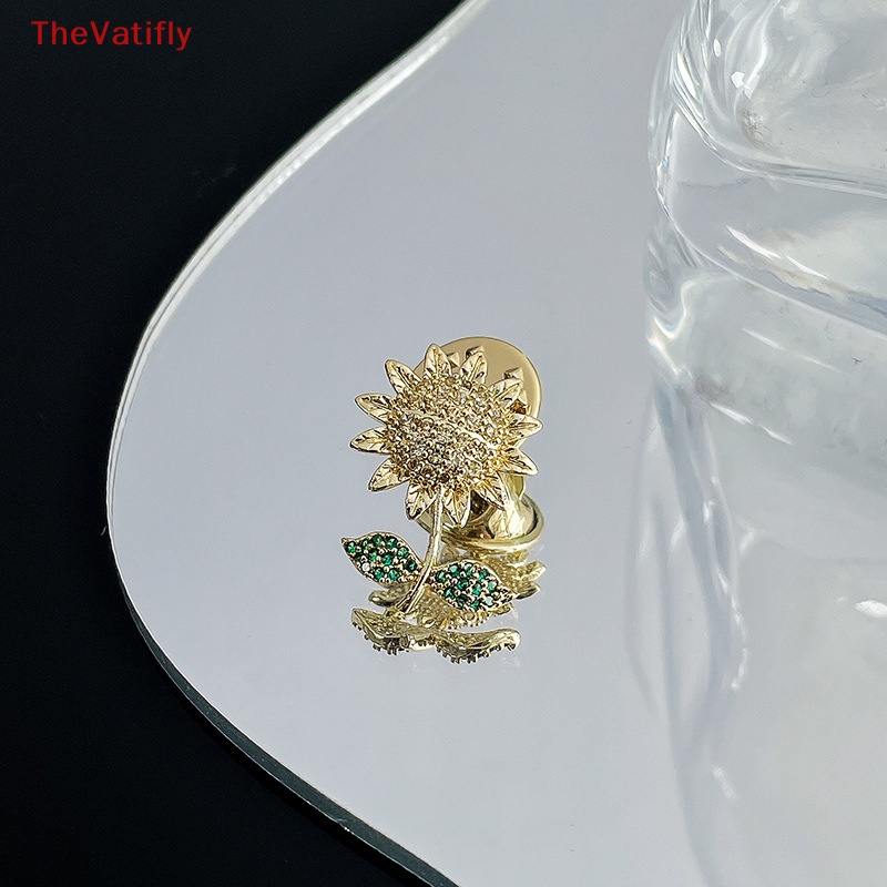 Ghim Cài Áo Hình Hoa Hướng Dương Đính Đá Zircon Dễ Thương Cho Bạn Gái