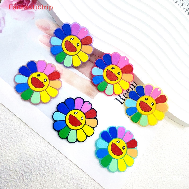 [Fantastictrip] Móc Khóa Acrylic Phát Quang 45mm Hình Hoa Hướng Dương Nhiều Màu Mới