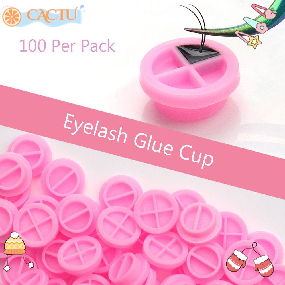 Bộ 100 Cốc Đựng Keo Dán Lông Mi Giả Hai Mặt Siêu Bền