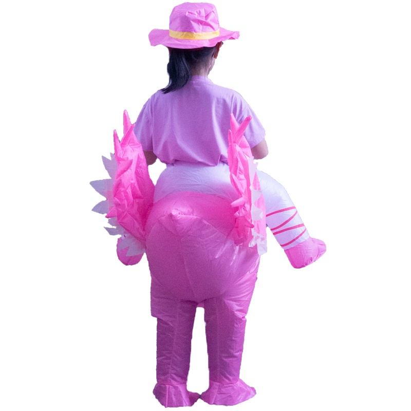 Bộ Đồ Bơm Hơi Hóa Trang Chim Hồng Hạc Hoạt Hình Vui Nhộn Dành Cho Người Lớn