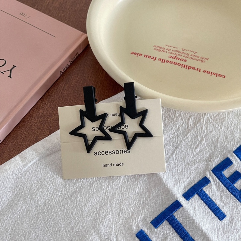 Bộ 2 Kẹp Tóc Hình Ngôi Sao Năm Cánh Y2K Phong Cách Ngọt Ngào Cho Nữ