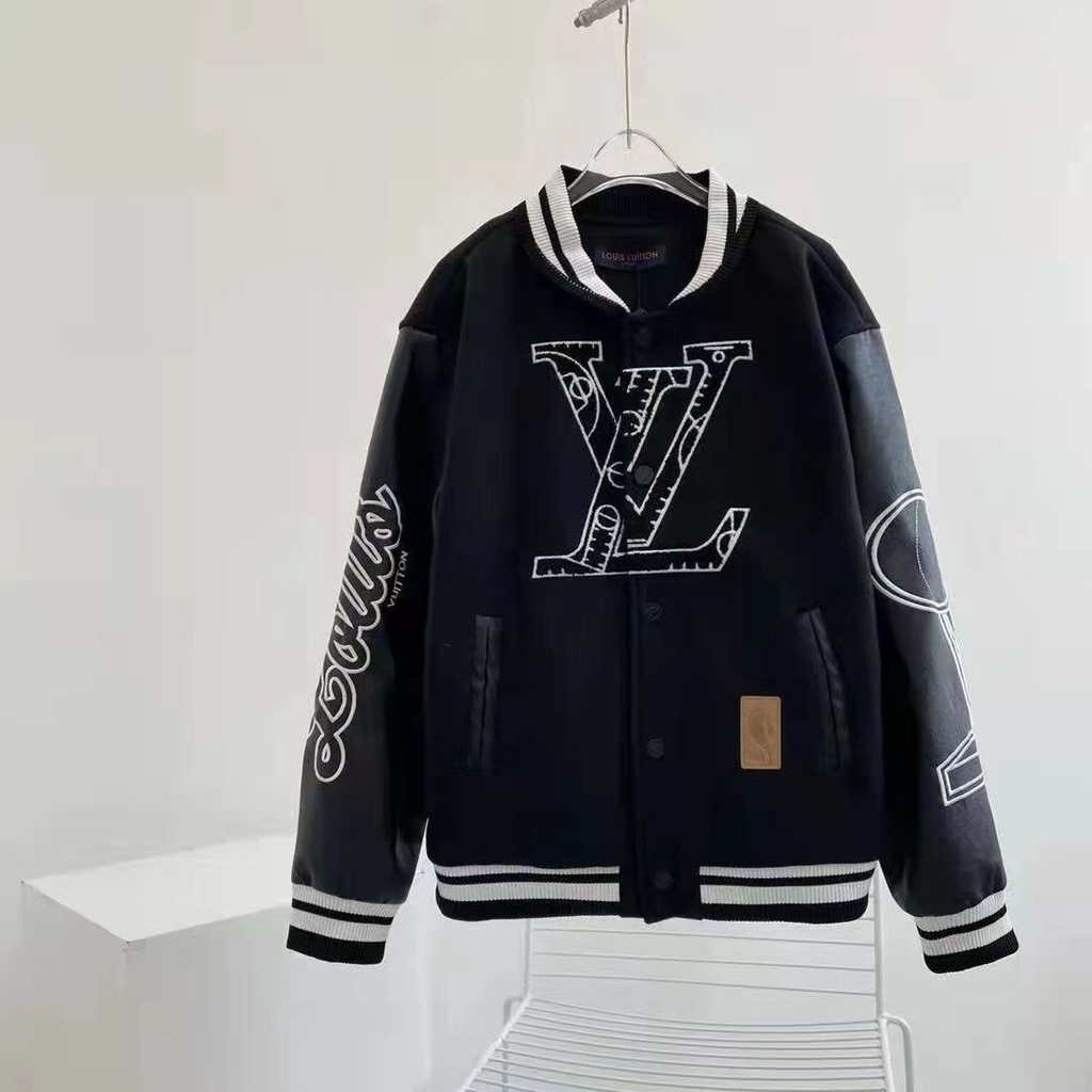 Áo Khoác Bóng Chày In logo louis vuitton Cá Tính Cho Nam Và Nữ