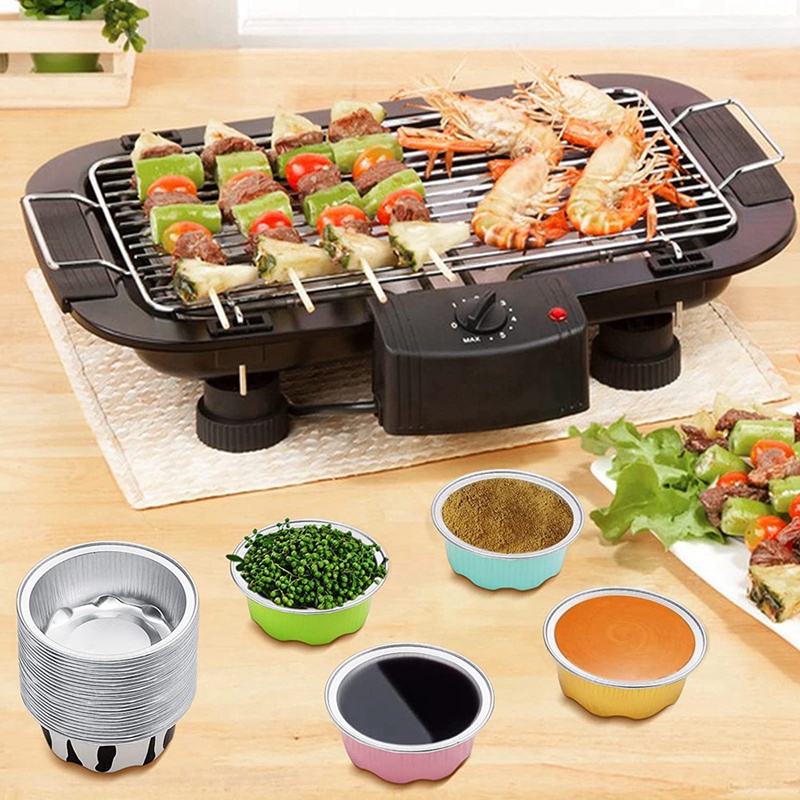 Set 100 Cốc Đựng Món Tráng Miệng / Salad Mini 1.6 Oz Có Nắp Đậy Tiện Lợi