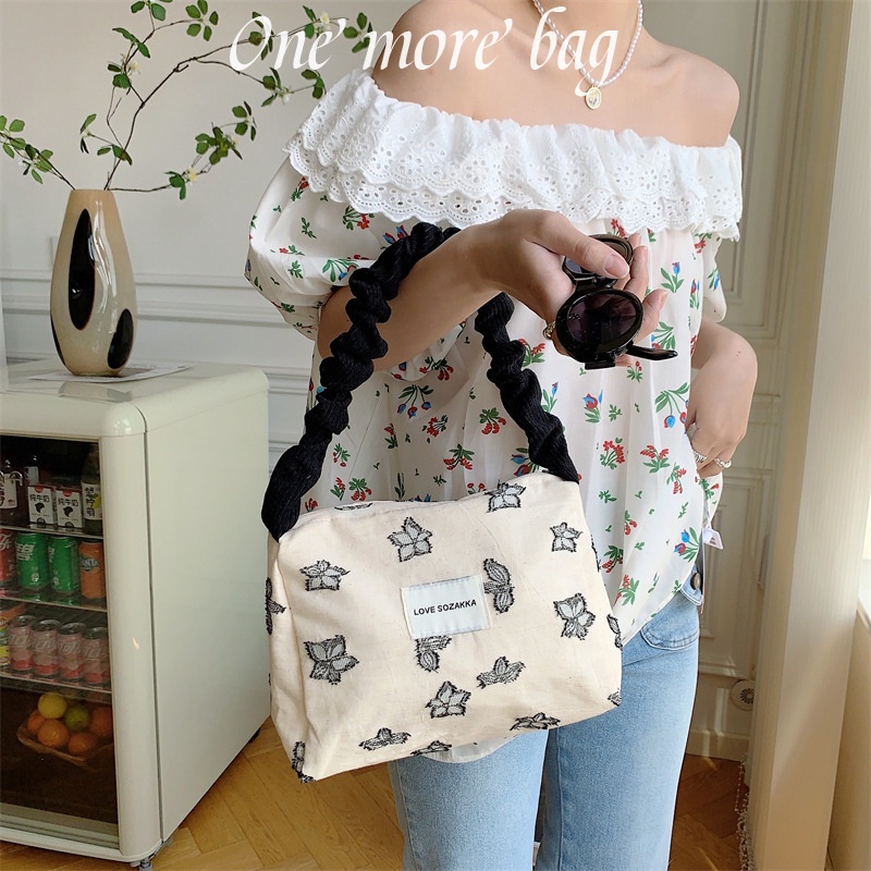 One Túi Xách Canvas Đeo Vai Phong Cách Retro Thời Trang Cho Nữ