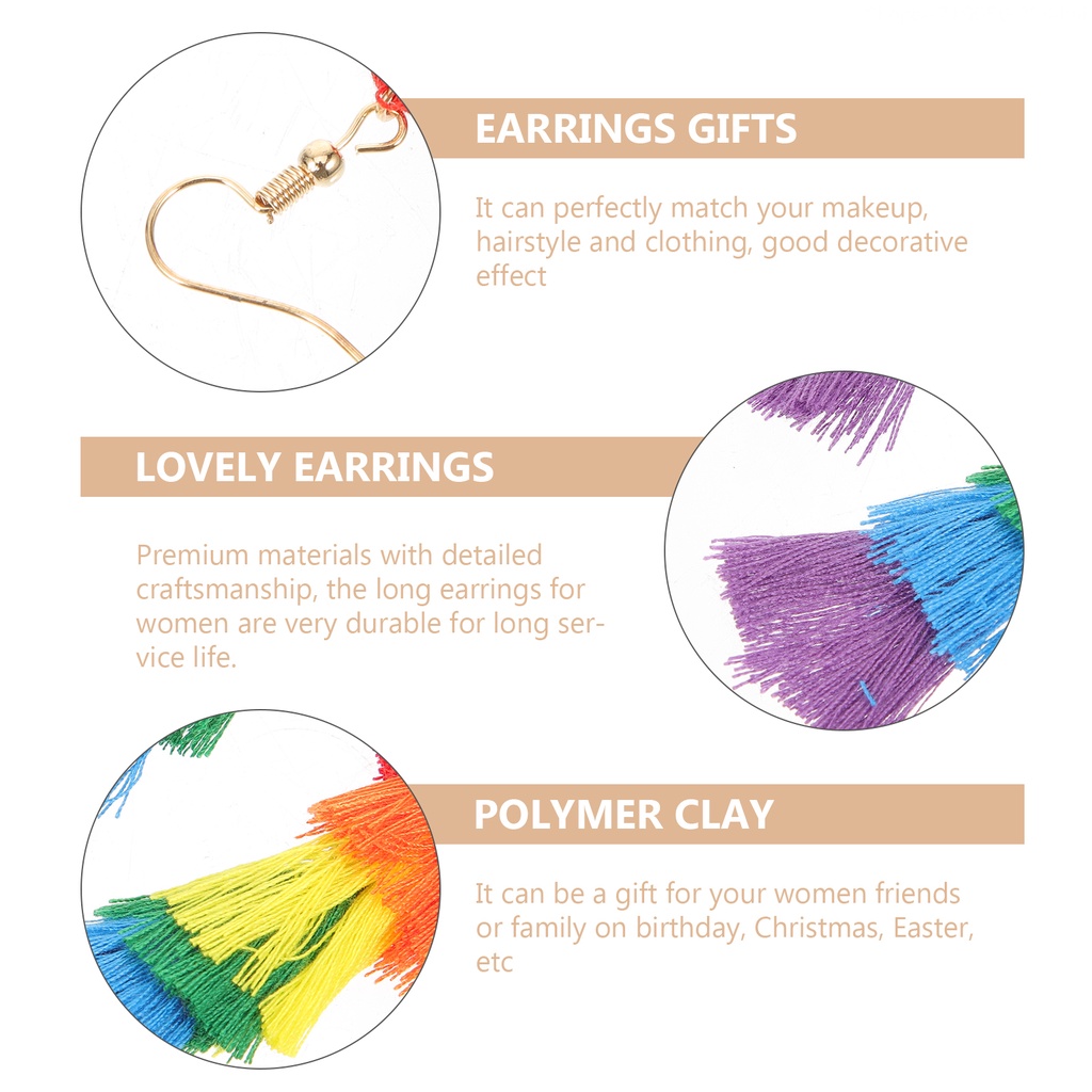 Bông Tai Hình Cầu Vồng Phong Cách Punk Cá Tính