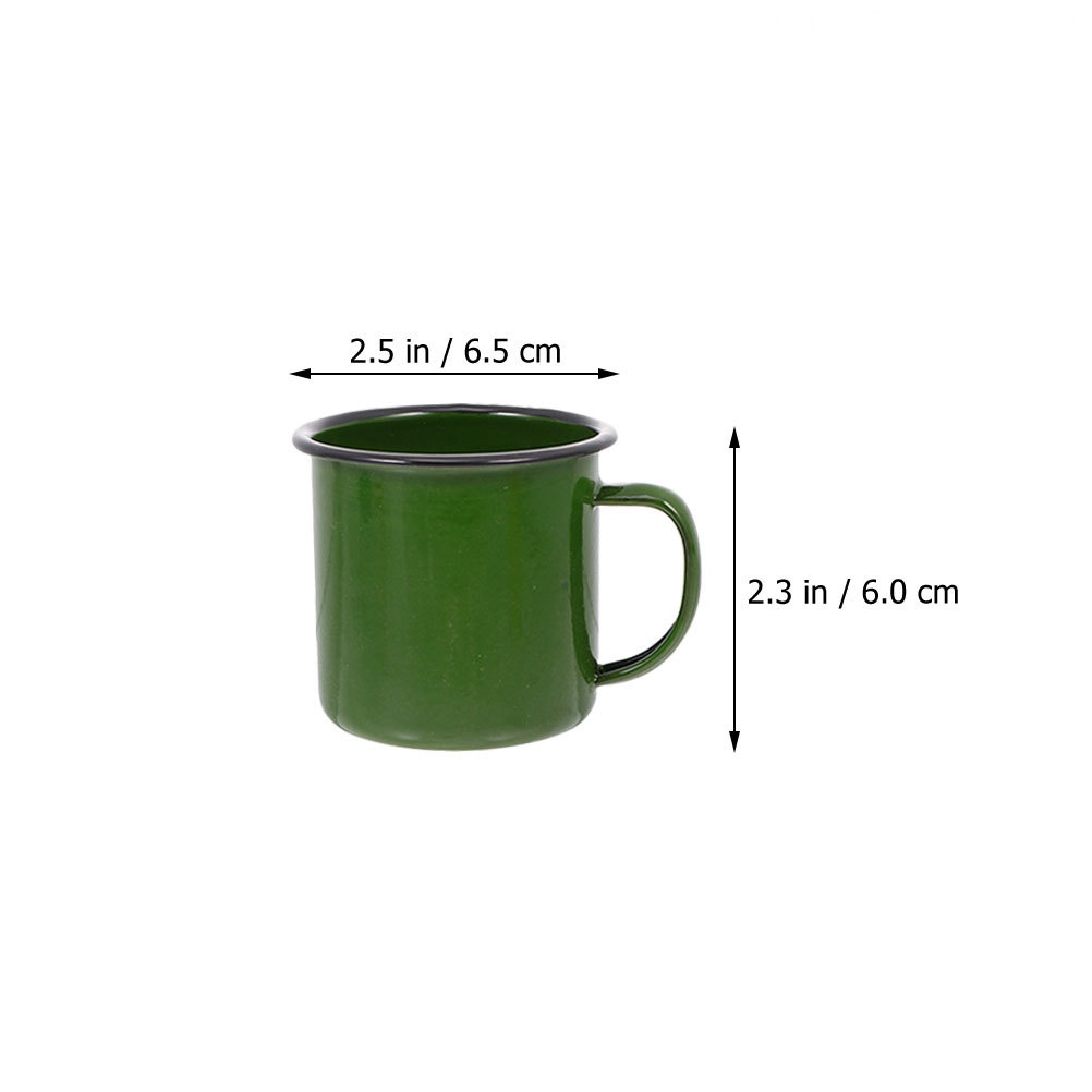 Cốc Uống Trà Cà Phê Bằng Kim Loại Tráng Men 6cm Cho Văn Phòng / Trẻ Em