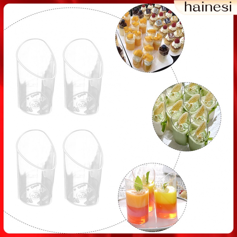 Set 20 Cốc Nhựa Trong Suốt Có Nắp Đậy Đựng Bánh Mousse
