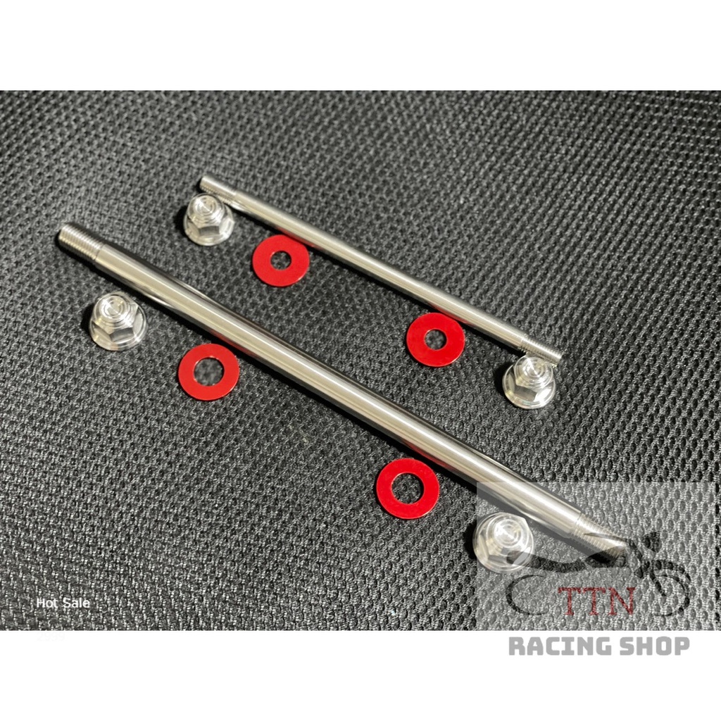 Cốt Bánh Salaya INOX 304 MẪU THÁI Trước Sau Cho MỌI DÒNG XE Siêu Sáng Kèm Lông Đền Nhôm Đỏ