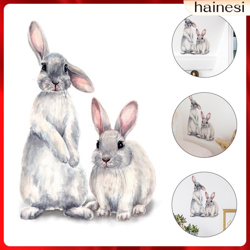 Miếng Dán Tường Trang Trí Hình Thỏ Phục Sinh Đáng Yêu Dành Cho Trẻ Em