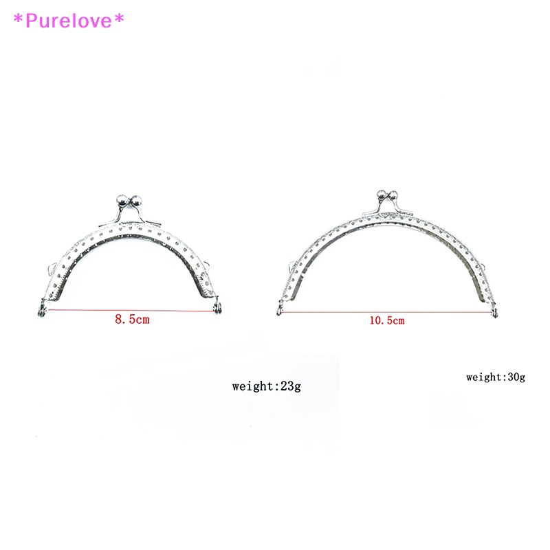 1 Khung Khóa Túi Xách Bằng Bạc Bóng 8.5 / 10.5 / 12.5 / 15.5CM DIY Mới