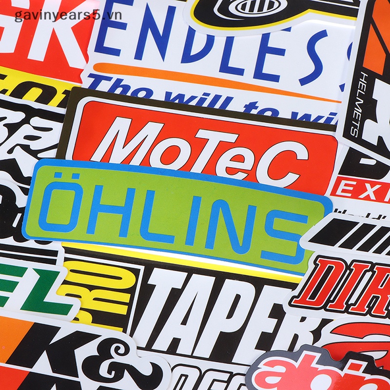 Bộ 100 Miếng Dán Trang Trí Xe Hơi Đua Graffiti JDM Chống Thấm Nước