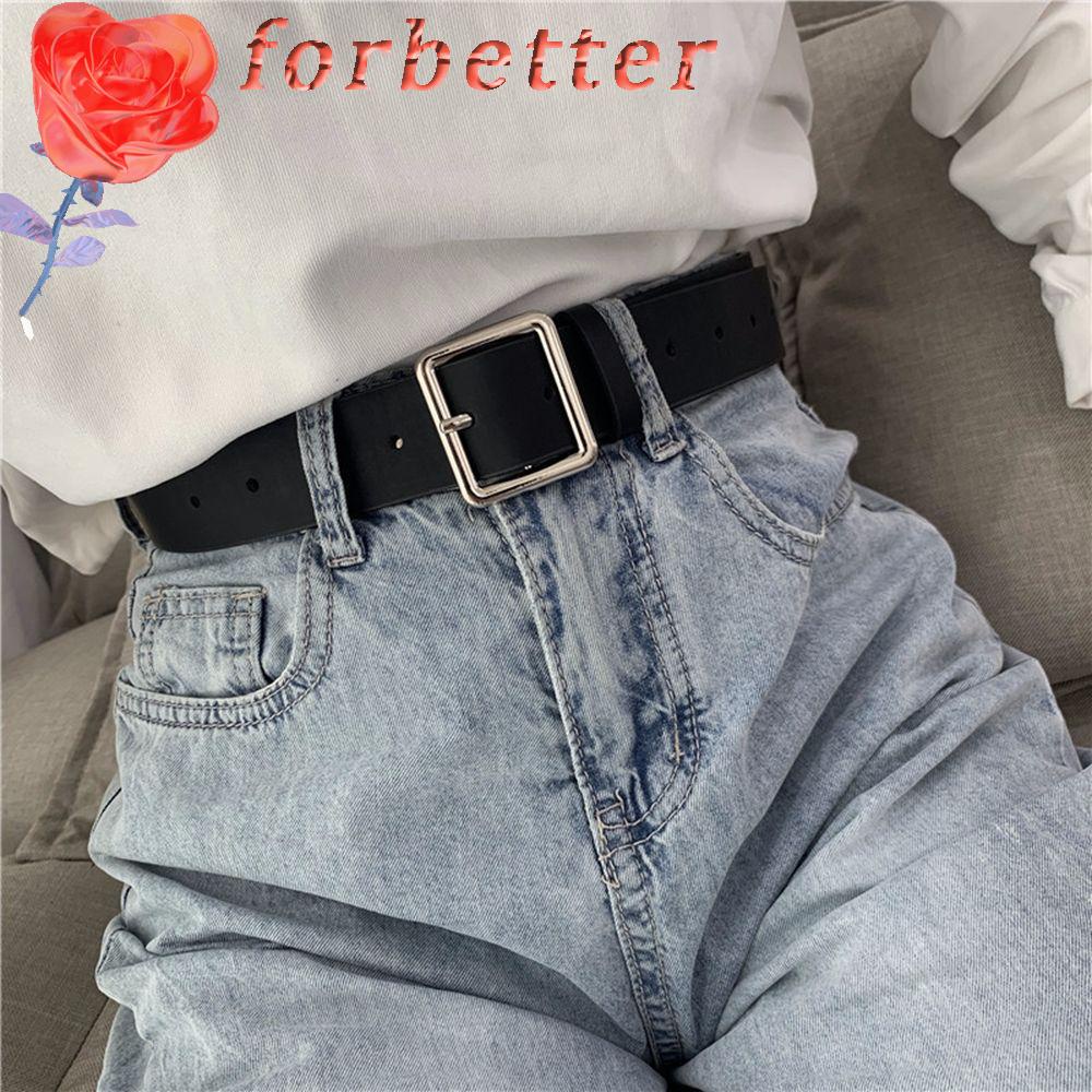 Dây Thắt Lưng Da PU Khóa Hợp Kim Dễ Điều Chỉnh Phong Cách Hàn Quốc Thời Trang Cho Nữ