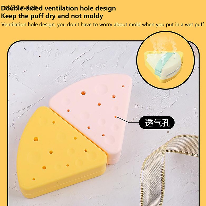 Rt Hộp Đựng Mút Trang Điểm Bằng Silicon Hình Tam Giác Tiện Dụng