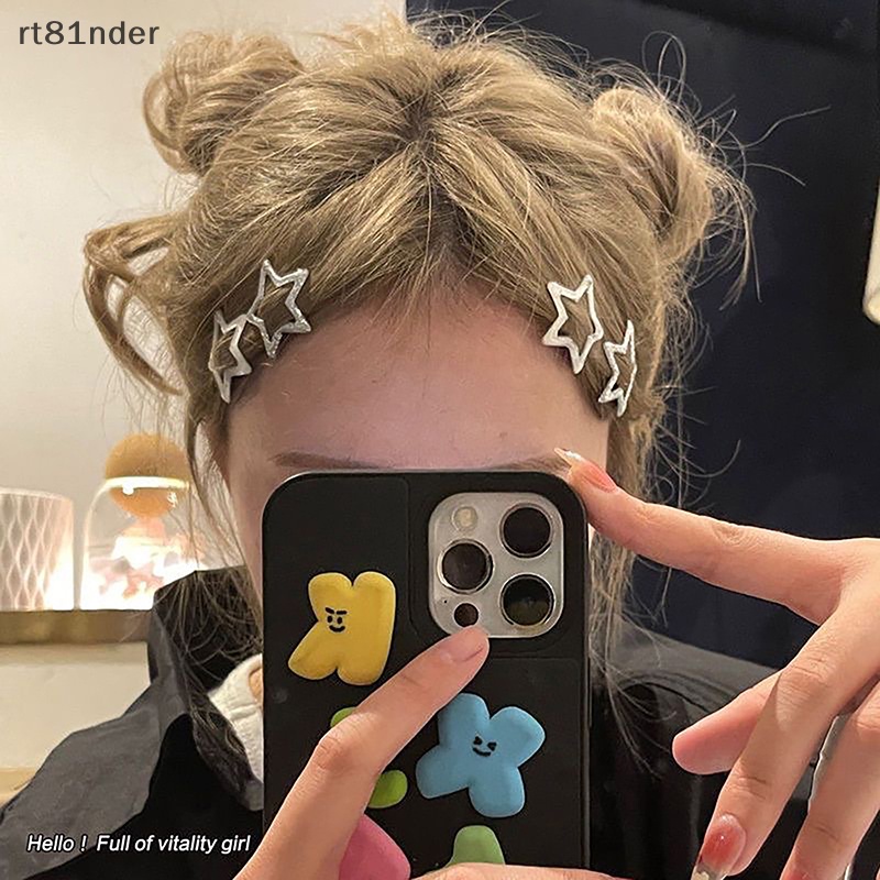 Rt Kẹp Tóc BB Hình Ngôi Sao Năm Cánh Lấp Lánh Phong Cách Hàn Quốc Ngọt Ngào Dễ Phối Đồ Cho Nữ