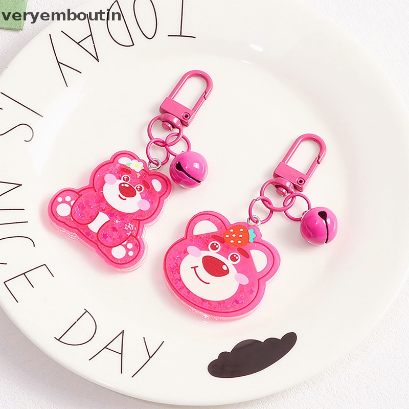 Móc Khóa Hình Gấu Dâu Hoạt Hình Dễ Thương