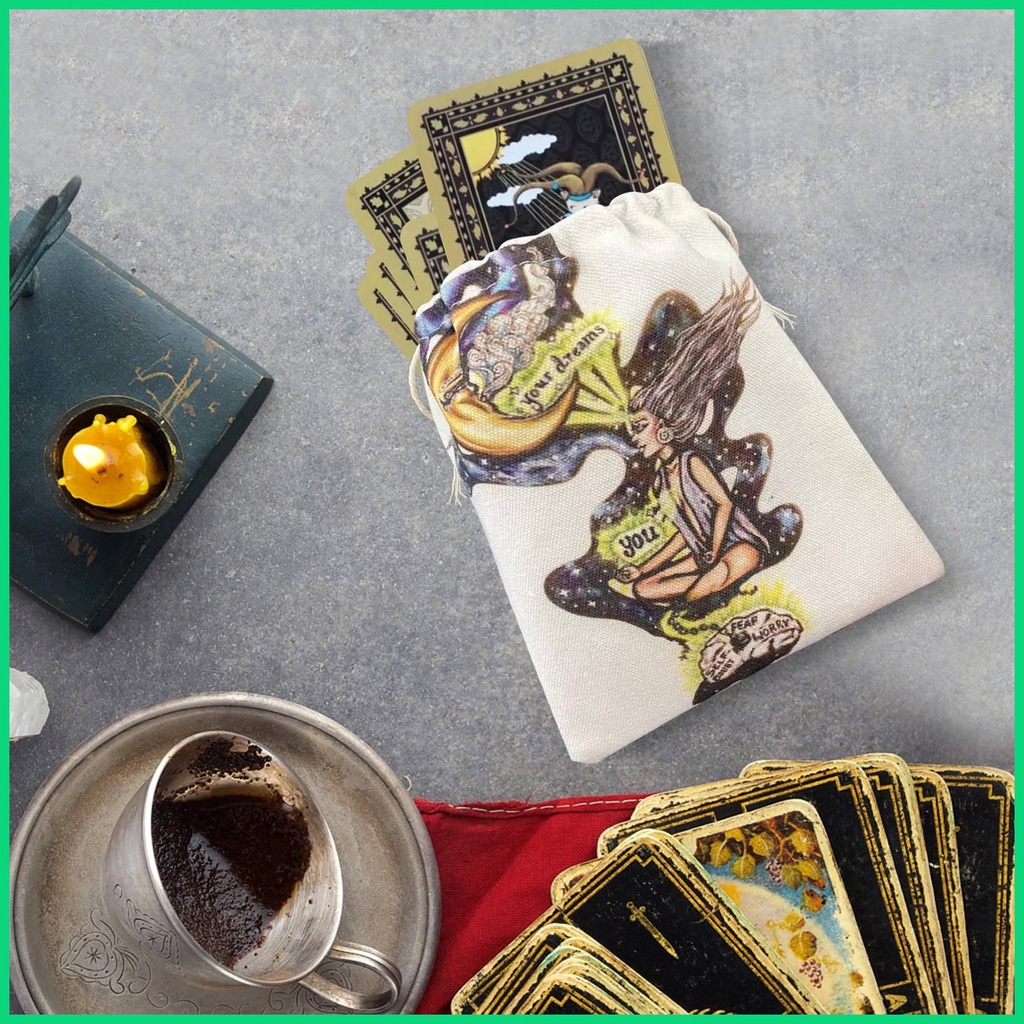 Túi Dây Rút Đựng Thẻ Bài Tarot Bằng Vải Nhung Tổng Hợp Tiện Dụng