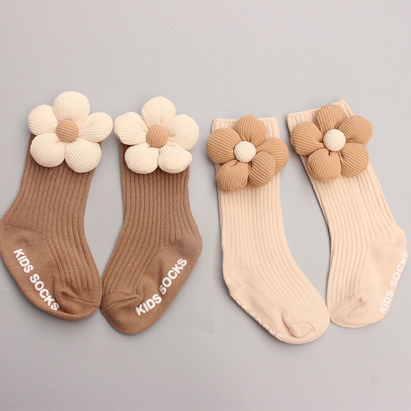 Mũ Cotton Thoáng Khí Kèm Vớ Dễ Thương Cho Bé Sơ Sinh 0-12 Tháng