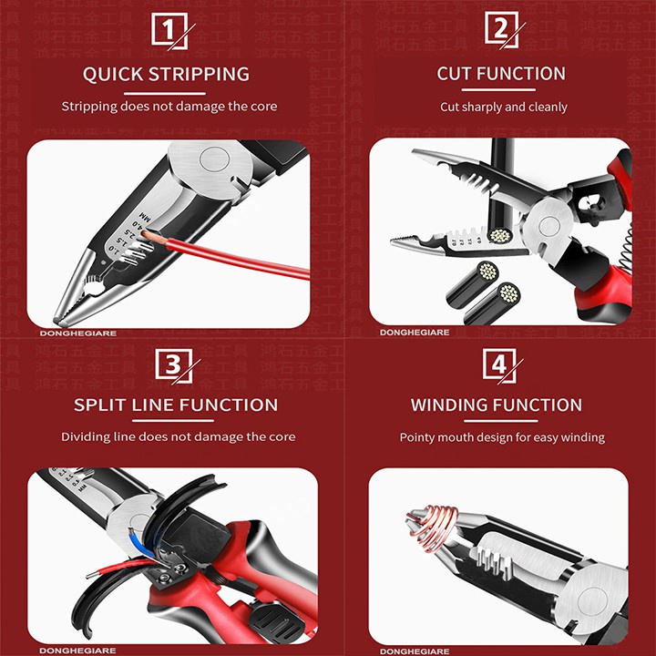 Kìm Tuốt Dây Điện Đa Năng 9 Trong 1 - Kiềm Điện Đa Năng Phiên Bản Nhật Cao Cấp